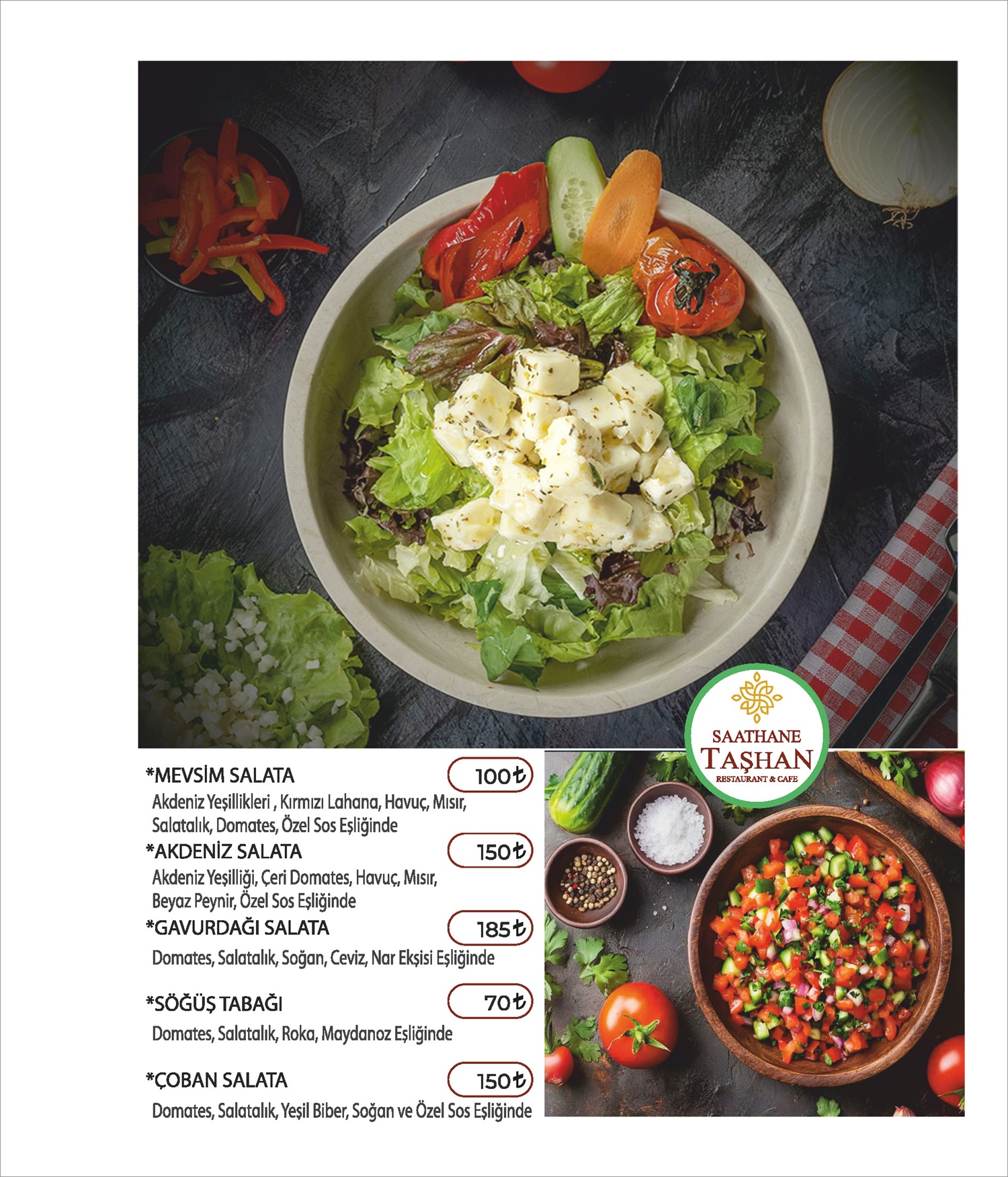 Taşhan Menu