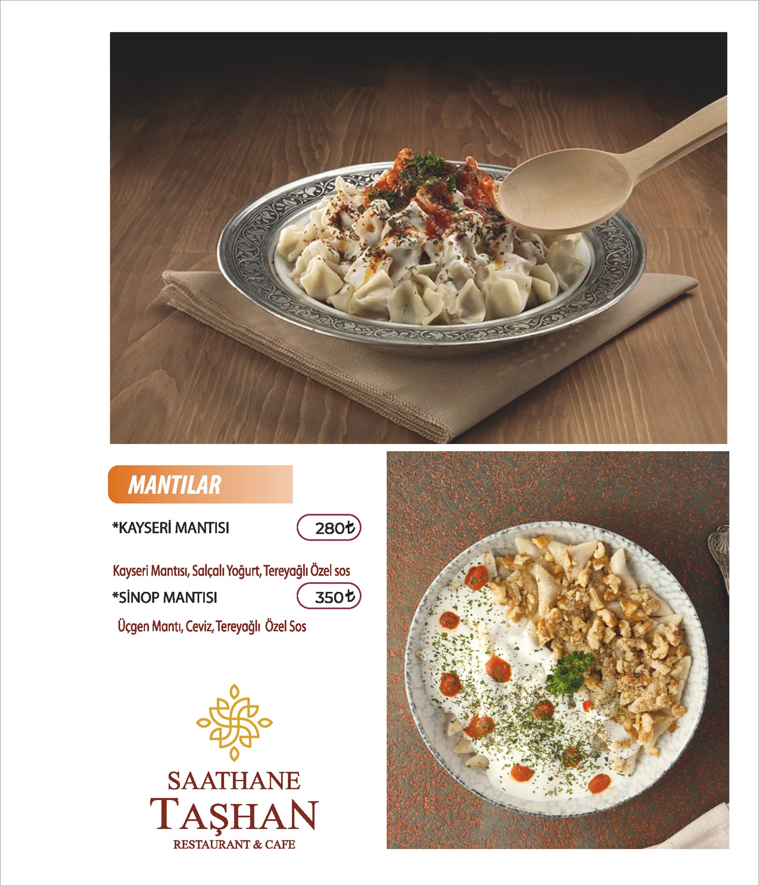 Taşhan Menu